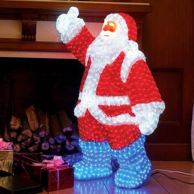 China LED Light Red Giant Outdoor Acrylic Santa Claus for sale