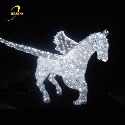 China Commercial Use Acrylic 3D Horse Pattern Light Christmas Decoration Light for sale