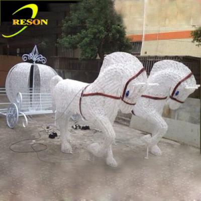 China WR-636 Garden Lighting Led Blood Horse Carriage For Christmas for sale