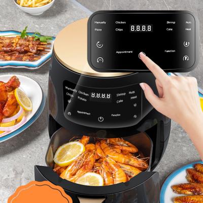 China Household Hotel Deep Fryer Air Adjustable Non-Stick Heated Quick Cooking Thermostatically Oil Free for sale