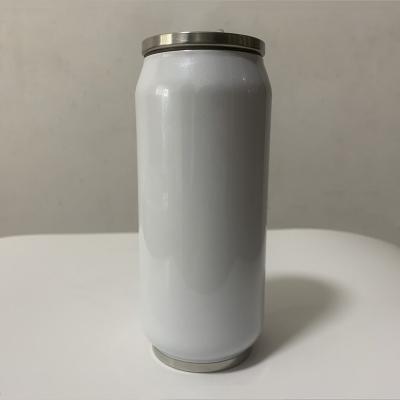 China 380ml 450ml Sustainable Sublimation Masks Soda Can Double 304 Wall Stainless Steel Tumbler Diy Sublimation Water Cola Bottle for sale