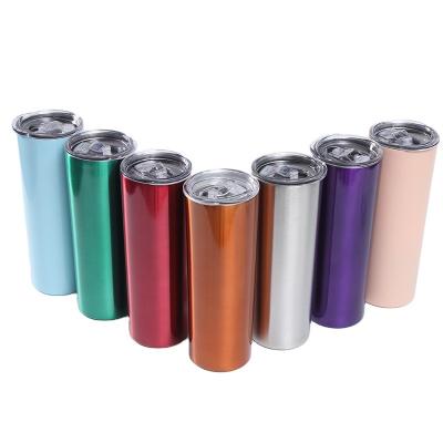 China HOT Selling Non Inverted Double Wall Insulated Vacuum Rainbow 20oz Stainless Steel Lean Cups Wholesale Colorful Lean Cups for sale