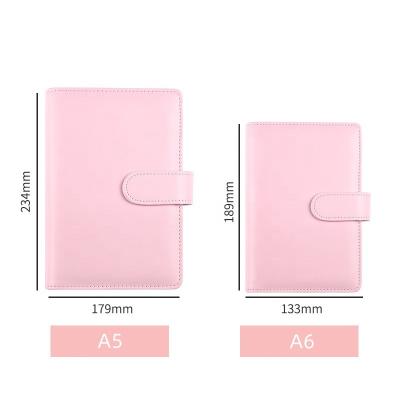 China A5 a6 Leather Folder Binding PU Grebiche Notebook Binder Budget Planner Organ with Magnetic Buckle for sale