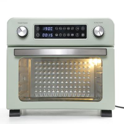 China Hotel New Design 23L Green Color Air Fryer Oven 10-in-1 Convection Toaster Oven, Air Fryer, Pizza Oven For Home Appliances for sale