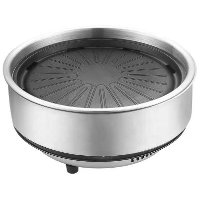 China Adjustable Size BBQ Smokeless Electric Grill and Hot Pot 2 in 1 Commercial Stove Restaurant Equipment for sale