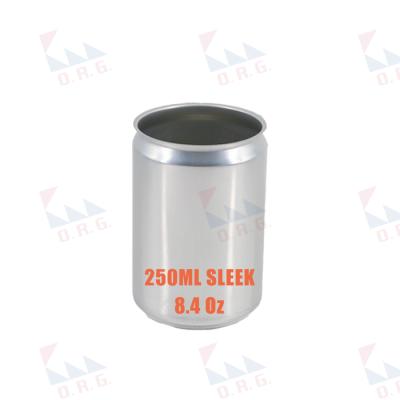 中国 250ml 8.4Oz aluminum smooth empty white or printed aluminum cans for sale 販売のため