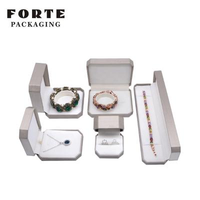 China FORTE Eco-friendly Thin Paper Octagonal Jewelry Box Necklace Jewelry Box Gold Color for sale