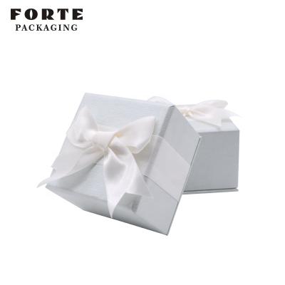 China FORTE Custom Paper Jewelry Box Manufacturer Bow Eco-friendly Pink Jewelry Box Paper Jewelry Boxes for sale