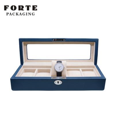 China FORTE Eco-Friendly Caja De Relojes De Lujo Logo Watch Box Cases Luxury Custom Watch Strap Organizer for sale