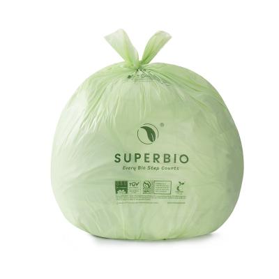 China Full Eco Grocery Bags Disposable Plastic Bag Biodegradable Flat Mouth Garbage Bag for sale