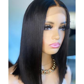 China 13*4 Lace Front Wig Short Bob Gray Straight Wave youbesthair#Wholesale Virgin Unprocessed Silky Straight Brazilian Hair Extension for sale