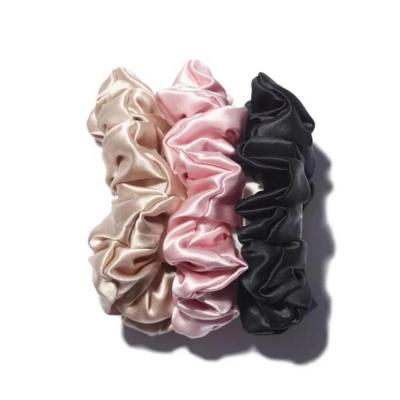 China Large 19mm silk scrunchies best for skin and hair silk scrunchies for sale