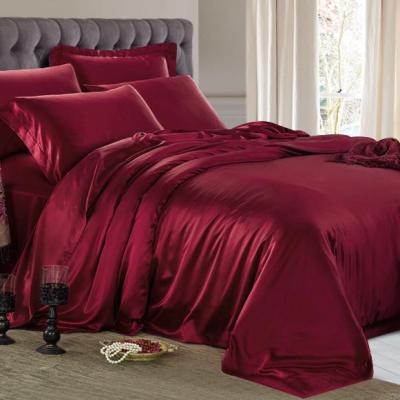 China Single Grade 6A Charmeuse Silk Duvet Cover Oeko-Certified Plain Dyed for sale