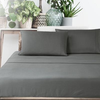 China Eco-friendly Disposable Solid Color Dyed 100% Organic Bamboo Bed Set With Oeko-Tex Certificate for sale