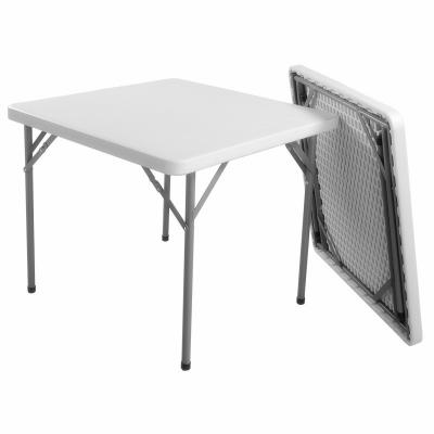 China Mini Folding Plastic Square Table 86cm Outdoor Top Life Time and Indoor Plastic Easy Carry Base Small Used for Picnic Party Camping for sale