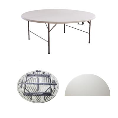 China High Quality 5ft Round Easy Carry Cheap Outdoor Dining Plastic Folding Table For Restaurant for sale