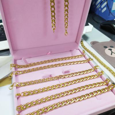 China Hiphop Gold Stainless Steel Cuban Figaro NK Link Chain Bracelet for sale