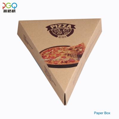 China Hot Selling Recyclable Triangle Shape Custom Logo Printed Corrugated Pizza Box for sale