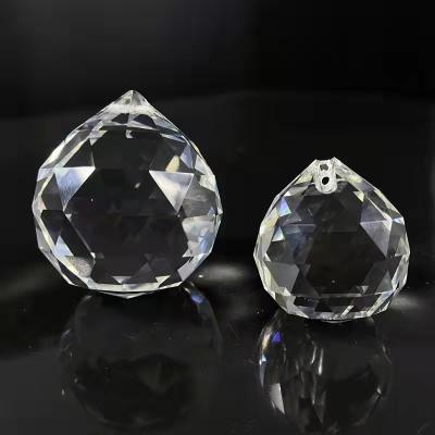 China Europe New Arrival Hanging Lamp Crystal Ball Direct Sales Factory Price Clear Faceted Crystal Ball for sale