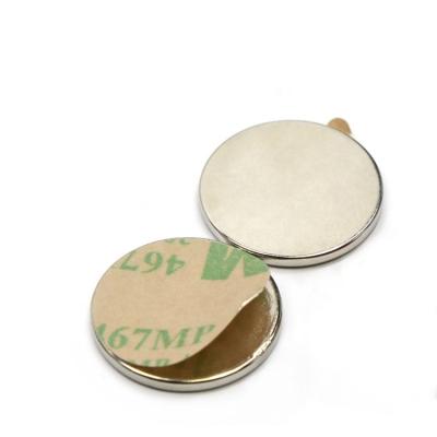 China Industrial Magnet N48H Disc Magnet With Adhesive Strong Neodymium Magnet for sale