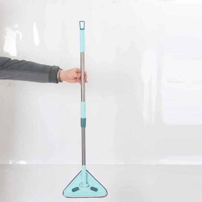 China Extendable Cotton Microfiber Twist Trapeadore Mops Cleaning Floor Automatic Triangular Mop for sale