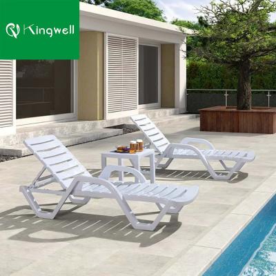 China Modern Outdoor Plastic Furniture Convertible Garden Pool Sun Lounger for sale