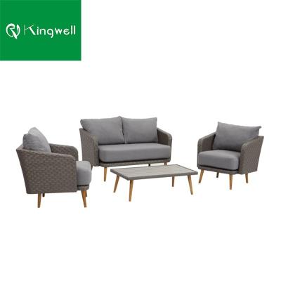 China Modern Wholesales Outdoor Furniture Garden Rattan Lounge Rattan Sofa Set Best Selling for sale