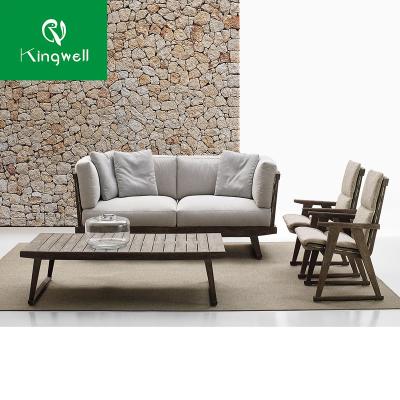 China Modern Garden Sets Outdoor Teak Furniture Wooden Outdoor Sectional Sofa Sofa Modern Design for sale