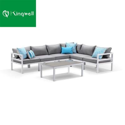 China Modern And Practical High Loading L Shape Patio Garden Sofa Set Furniture Outside Use for sale