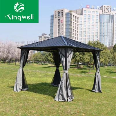 China POLY Garden Furniture Patio Gazebo Hut Luxury Metal Gazebo for sale