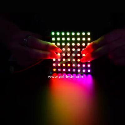 China Pitch APA102c Flexible RGB LED Display 10mm Pixel LED Matrix 8x8 - 64 Pixels for sale