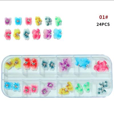 China Easy apply 184 colorful exquisite with flower patterns decorated with diamond nail decoration for sale