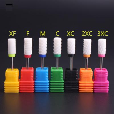 China Nail Art Beauty Bulk Metal Strong Ceramic Head Portable Nail Drill Bit for sale