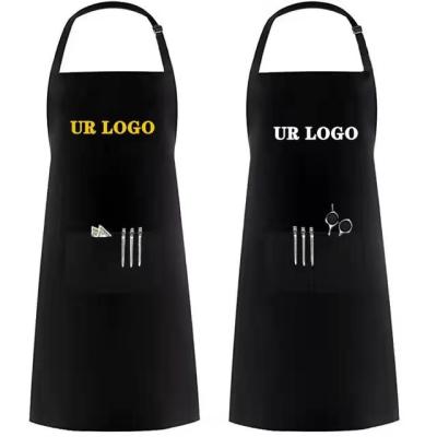 China High Quality Soft Polyester Cotton Canvas Apron For Nail Art And Kitchen Clean Nail Art Apron Reusable For Nail Art for sale