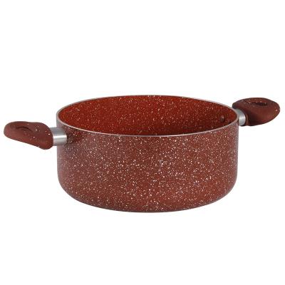 China CLASSIC high quality non-stick coating pressed aluminum cookware casserole pot with hole induction for sale