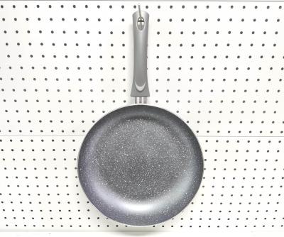 China Modern Cheap Hot Sale Home Use Non Stick Frying Pan With Induction Bottom Soft Touch Healthy Cooking PFOA Free Marble Coating Handle for sale