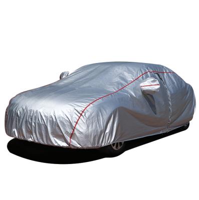 China Foldable 170T Polyester Snow Rain Waterproof Sun Protection Car Body Cover Auti-UV for sale