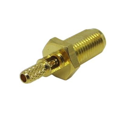 China Original Manufacturer RF Full RF RP SMA Coaxial Male Plug Sky Window Brass Straight Reverse Connector For RG174 Cable for sale