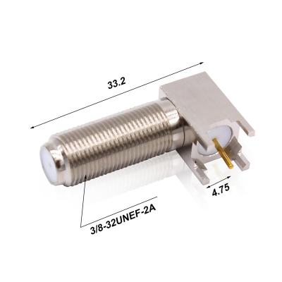 China Infocommunications 6 Angle F Plug Antenna Connector Connector Head Shape Mini Jack for sale