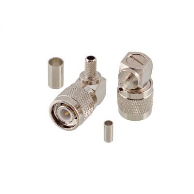 China RF TNC Adapter TNC Male To Female Right Angle L Type Coaxial Elbow Adapter 90 Degree Connector for sale