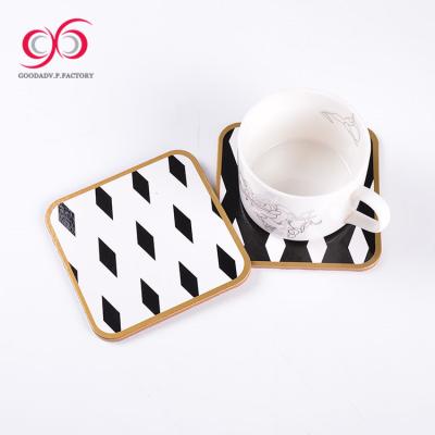 China Sustainable Hot Bottom MDF Cork Coaster Brand GOODADV DIY Cork Coasters for sale