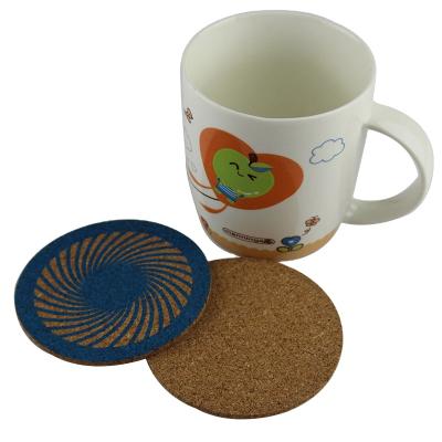 China Simple Bulk Low Price MDF Cork Sustainable Coasters Custom Table Mat And Coaster With Cork Back for sale