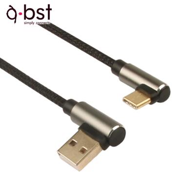 China MP3/MP4 Player 90 Degree Right Angle Type USB C Cable 5a Charing Quick QC 3.0 /2.0 Usb C Cable For Mobile Game for sale