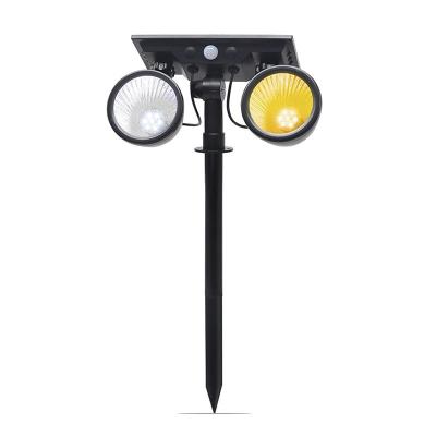 China Garden One For Socket Two Color-Changing Solar Garden Lawn Light Plant Fill Solar Ground Light Projector Light for sale