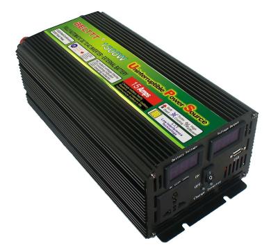 China 12V To 110V 220V Inverter Converter 1500W For Home Solar System Street Light Car 26*15*7.6CM for sale