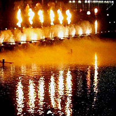 China Modern HX Led Fire Fountain Flame Water Fountain Musical Fire Flame Dancing Fountain for sale