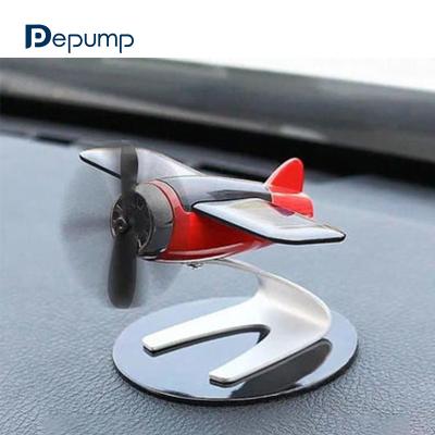 China ABS Non-slip Solar Power Rotate Automobile Dashboard Aircraft Dropshipping Airplane Car Model Air Freshener for sale