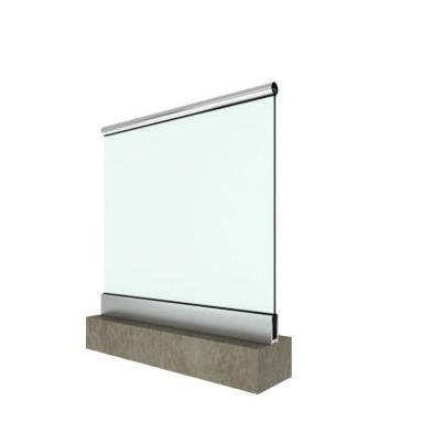 China U Channel Modern Interior Glass Aluminum Profile Shower System Door Hardware Door Slide Glass Railings for sale