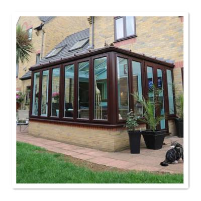 China ROCKY Veranda Price Aluminum Glass Traditional Customized Lean To Conservatory Solarium Green House Conservatory for sale