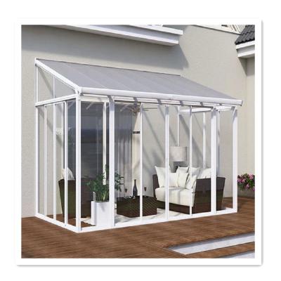 China Traditional ROCKY Outdoor 3m*4m Garden Green House Sunroom Glass Conservative Fencing for sale